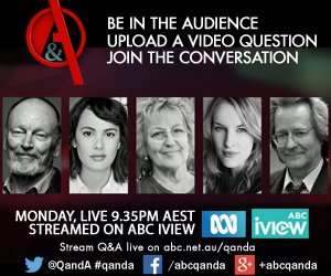 QandA's tweet photo. 400 years of Shakespeare on #QandA live tonight w/ John Bell @farmer_kylie Germaine Greer @Kate_Mulvany @acgrayling https://t.co/9gUcPwIrLP