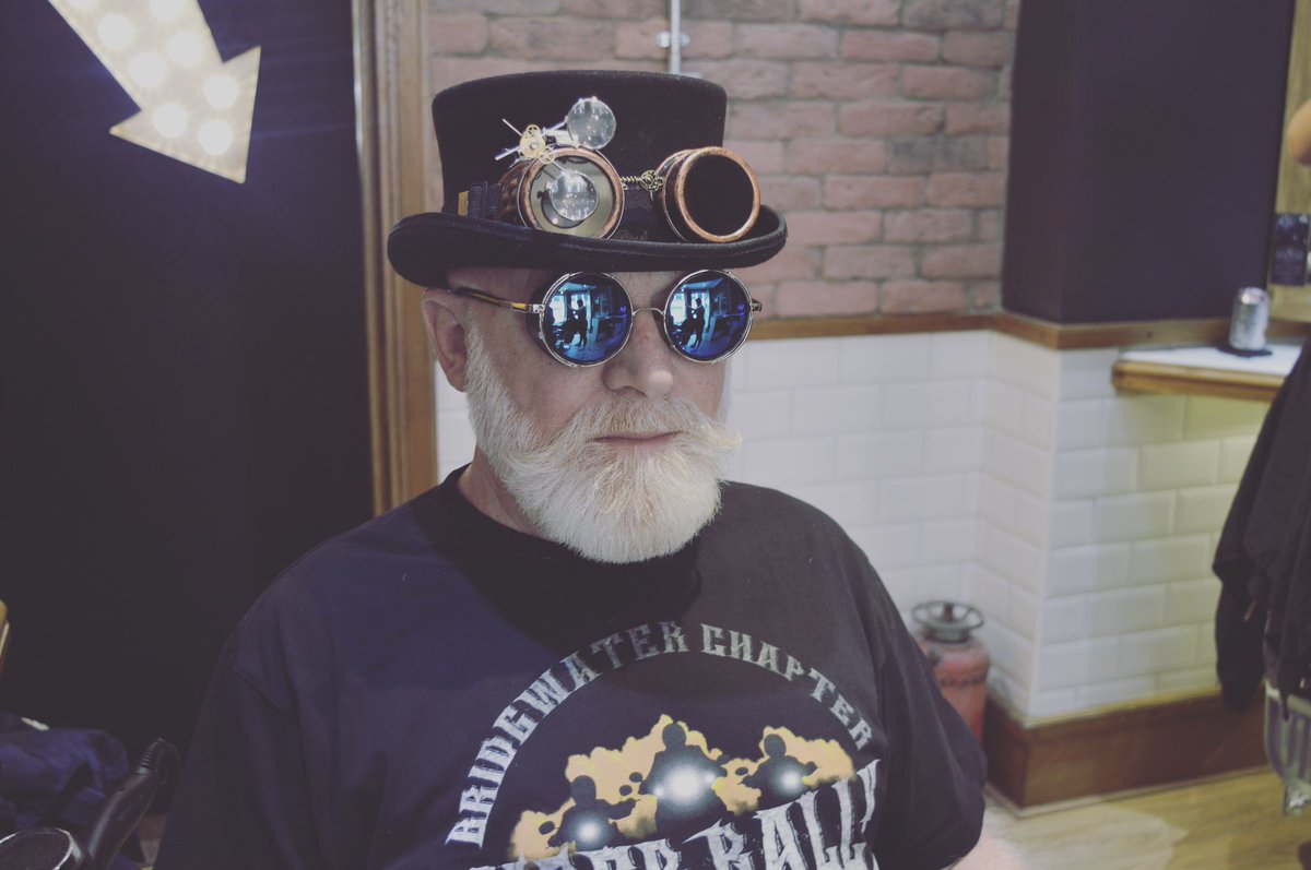 Beard tidy and cut throat for my man Gord for his #steampunk wedding!