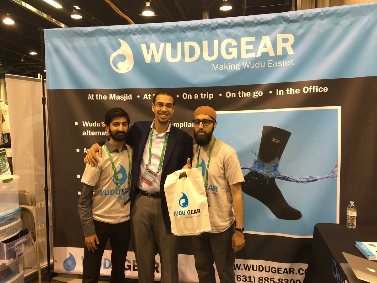 Got my first @WuduGear @isnaconvention -- check out the waterproof breathable wudu sock that you'll actually use!