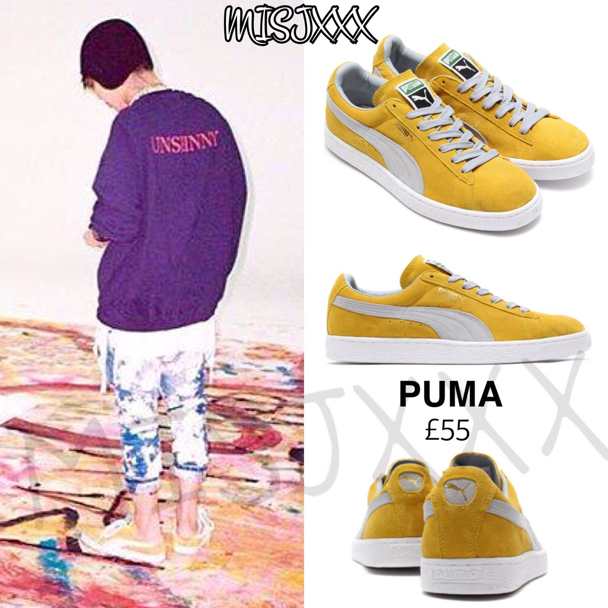 puma suede yellow