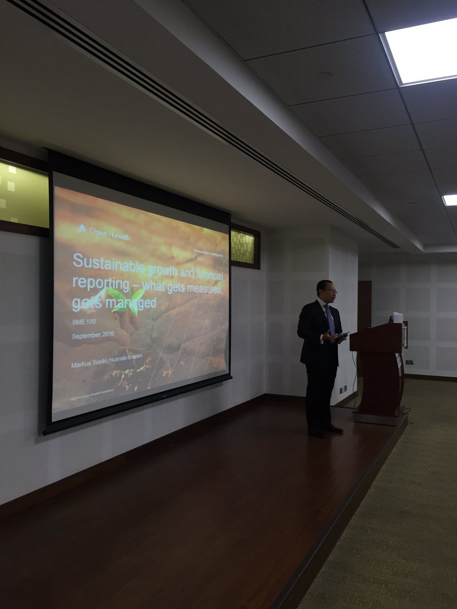 Dubai SME100 &amp; Crowe Horwath seminar "Sustainable growth and financial reporting-what gets measured gets managed"