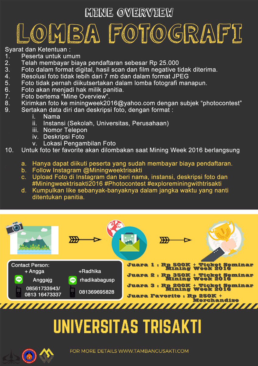 Join our Photography contest + Join our seminar > Win the prizes!
OPEN FOR PUBLIC!
#miningweek2016 #miningweek