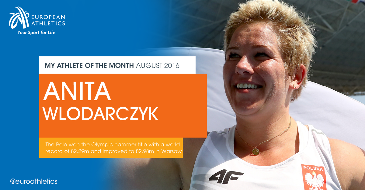 Retweet to vote for Olympic hammer champion and world record-holder as your #athleteofthemonth for August.