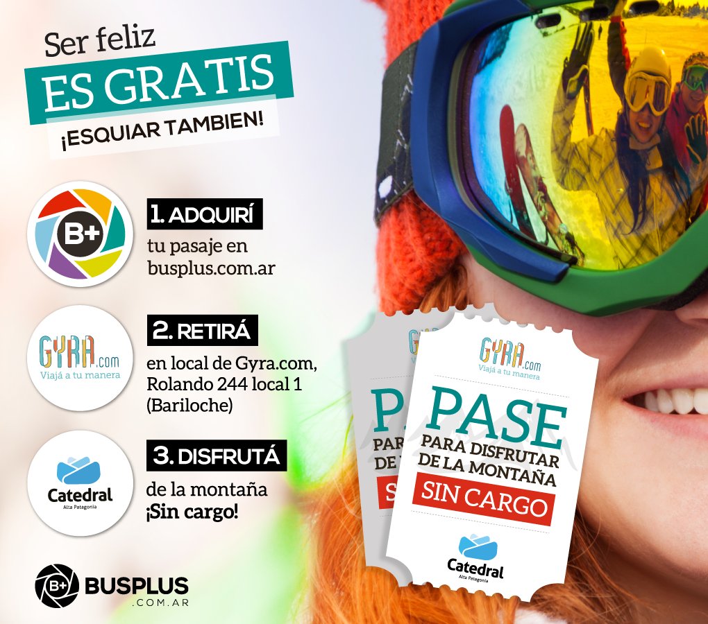 ¡Ser feliz es Gratis, esquiar también!
#BuenLunes #BusPlus