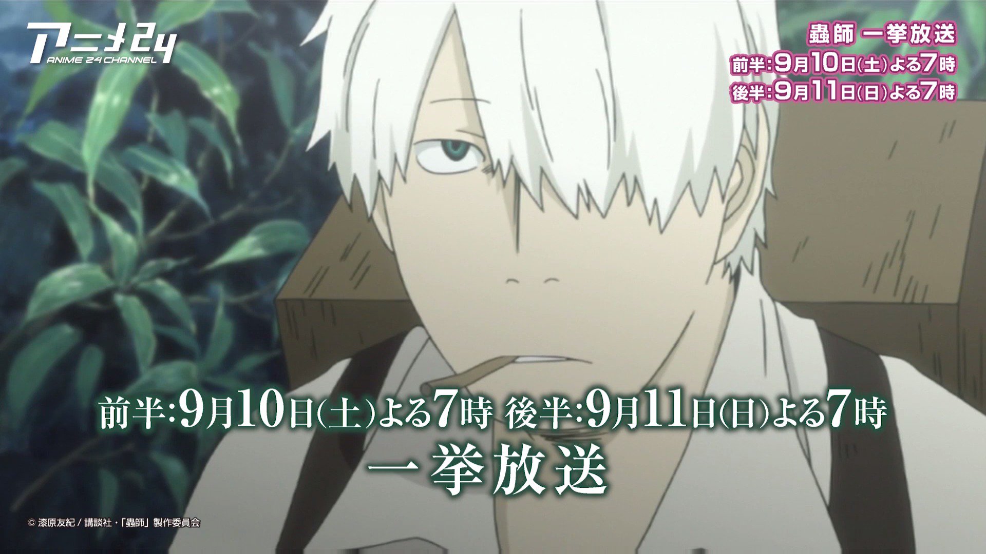 Abema アベマ 蟲師 一挙放送 蟲師 ギンコと蟲の物語 Mushishi Anime 前半 10日 土 19時 T Co Ze9gw1dkzl 後半 11日 日 19時 T Co Kfyoprkggn T Co Zrohiqoutf Twitter