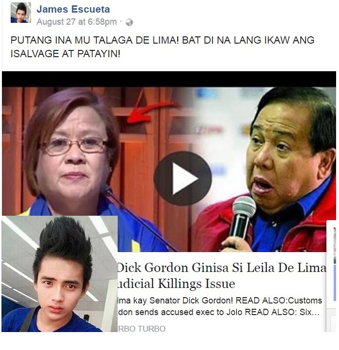erlosav's tweet photo. @DeLimaJustice @AttyLeila Someone must teach this kid good manners! #LabanLeila #delima #LabanLeilaDeLima https://t.co/aFsdyLNGDJ