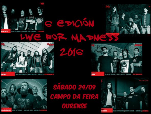 Concerteca's tweet photo. Ya no queda nada para el @LIVEFORMADNESS Estas son las bandas...                   https://t.co/aZePkCFIEz #ourense https://t.co/Yxiw8R7cf1