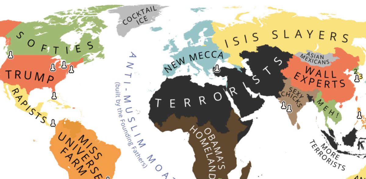 Someone made a map of the world according to Donald Trump    i100.io/CD3Towg