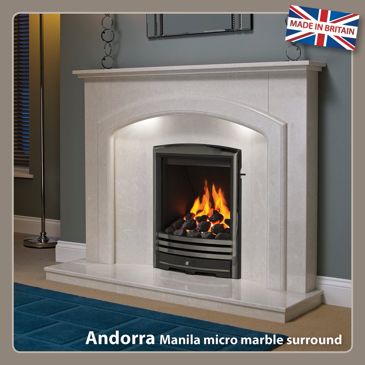 FlareHeating's tweet photo. #BackToSchool, enjoy the peace in front of this Andorra Manila micro marble #fireplace. https://t.co/4RYUoNDcBF