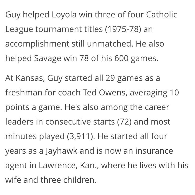 <a href="/mcdonalds_aa/">McDs All-Americans</a> From <a href="/BCL_Basketball/">BmoreCatholicLeague</a> since 1977...
Tony Guy '78 Loyola/Kansas