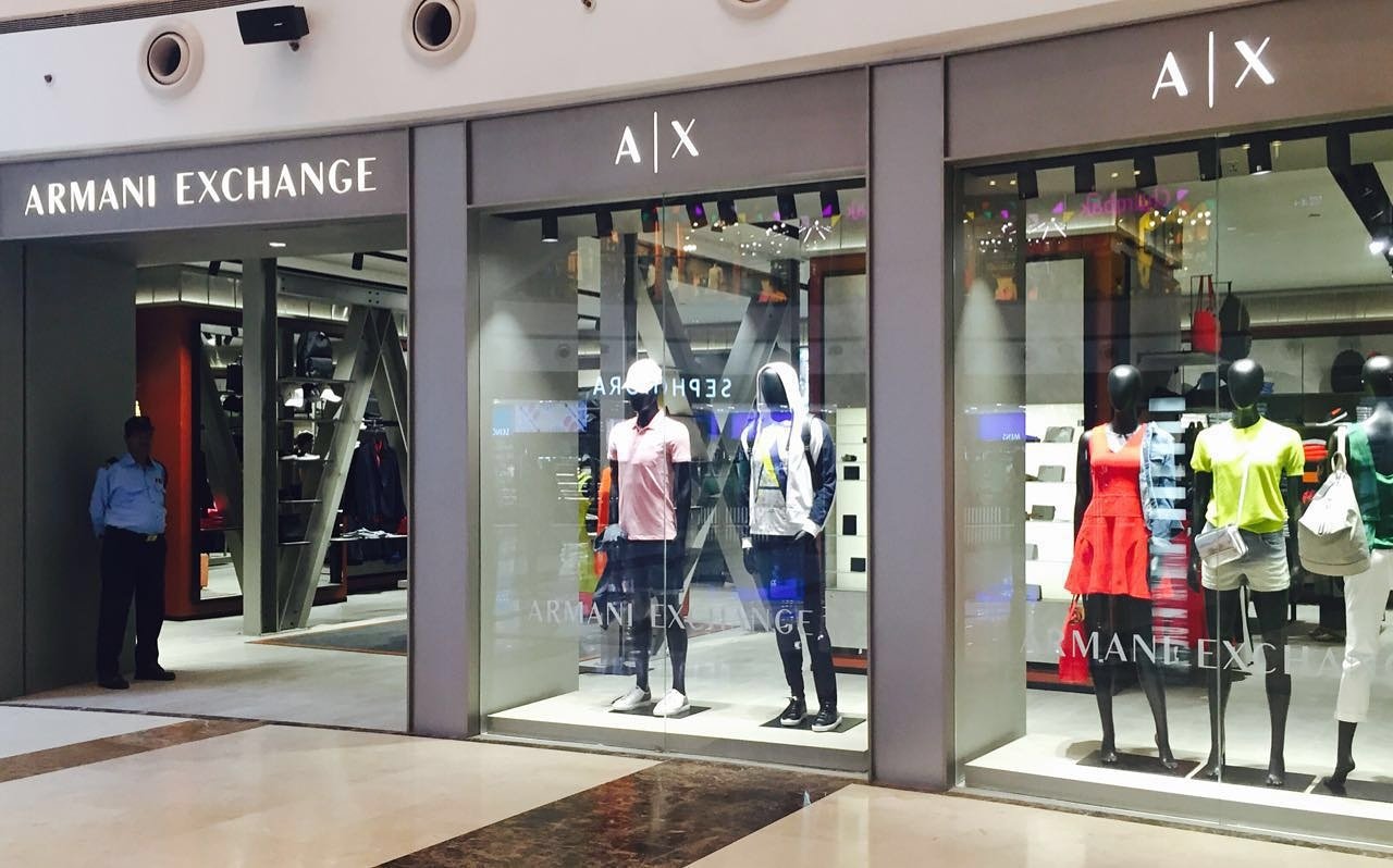 armani exchange stores in india