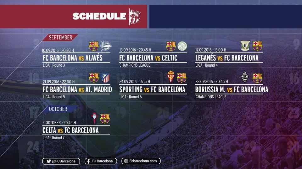 INDOBARCA_DEPOK's tweet photo. Ini skejul Barça di bulan September #IBCDUPDATE  [fcb] https://t.co/MJjd9YtpEz