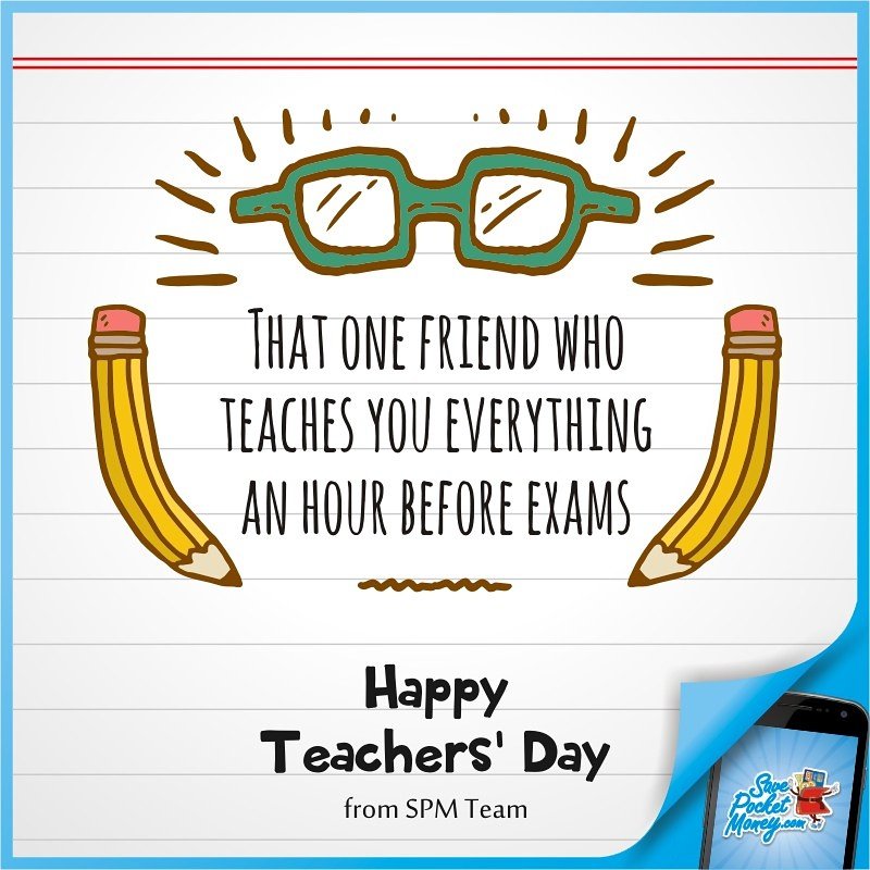 SavePocketMoney's tweet photo. Happy Teachers' Day!  #TeachersDay #student #college https://t.co/jDJfQSIjXF