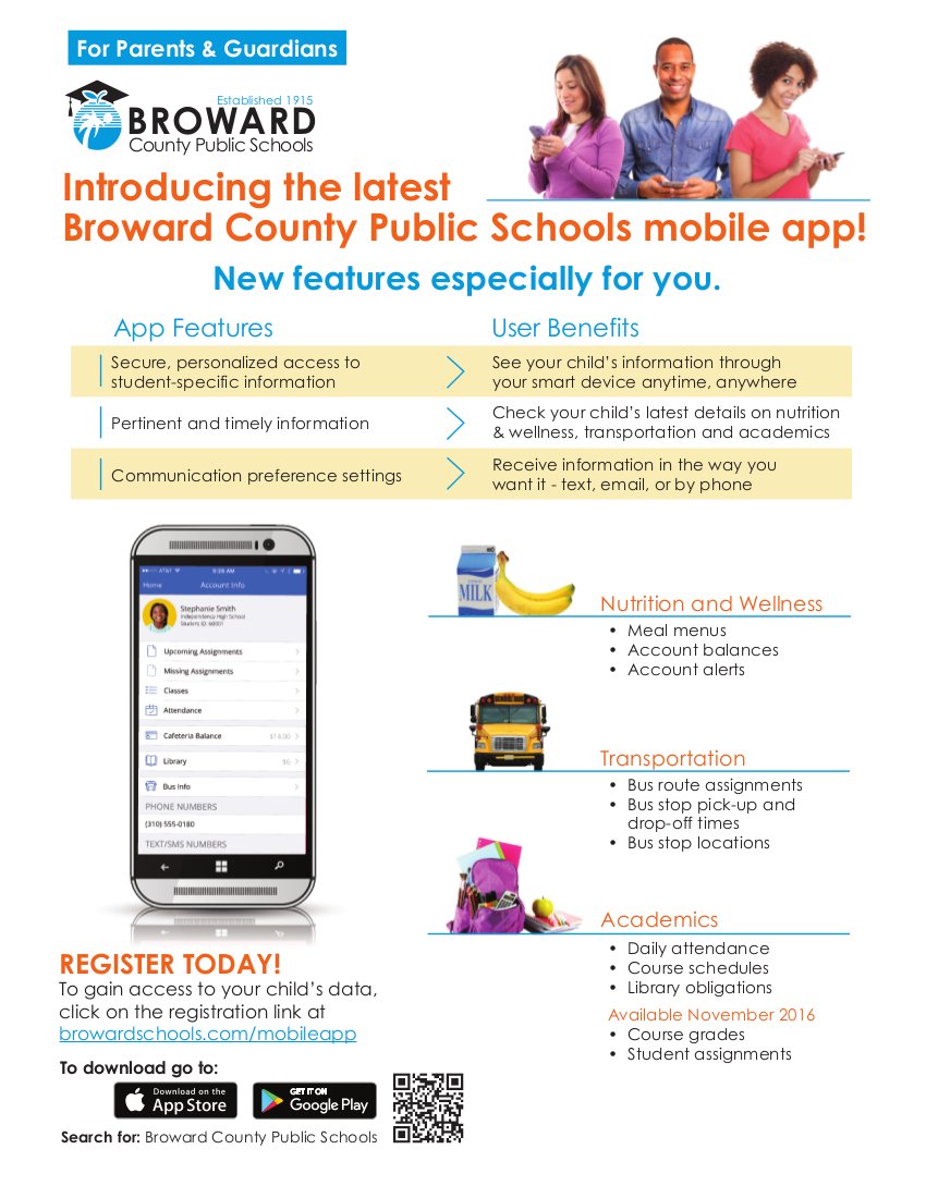 browardschools's tweet photo. Download &amp; register for the @browardschools Mobile App with new student-specific features: 
https://t.co/sS8zlYhHPE https://t.co/sqaU5BJ5qL
