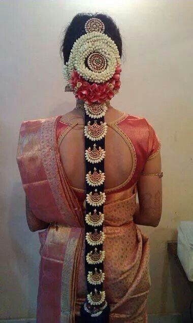 Pin by Renuka Santosh on sarees | Indian bride makeup, Engagement hairstyles,  Indian bridal hairstyles