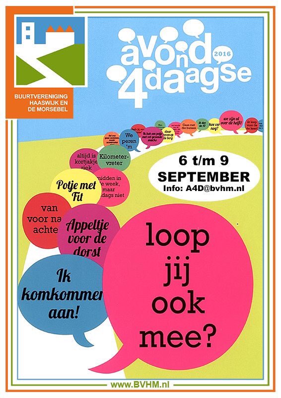 Morgen: 21ste Avond4daagse Oegstgeest buurtvereniging Haaswijk &amp; Morsebel 🏃🏼<a href="/BVHM_Oegstgeest/">BVHM</a> bvhm.nl/index.php/91-a…
