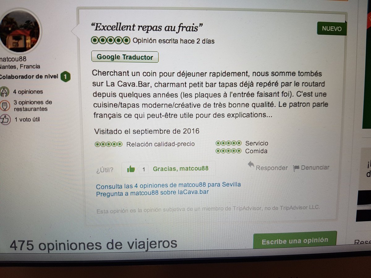 Maintenant a notre nouvelle adresse( Hernando Colón, 12 ). Avant La Cava del Europa dans la Guide du Routard.