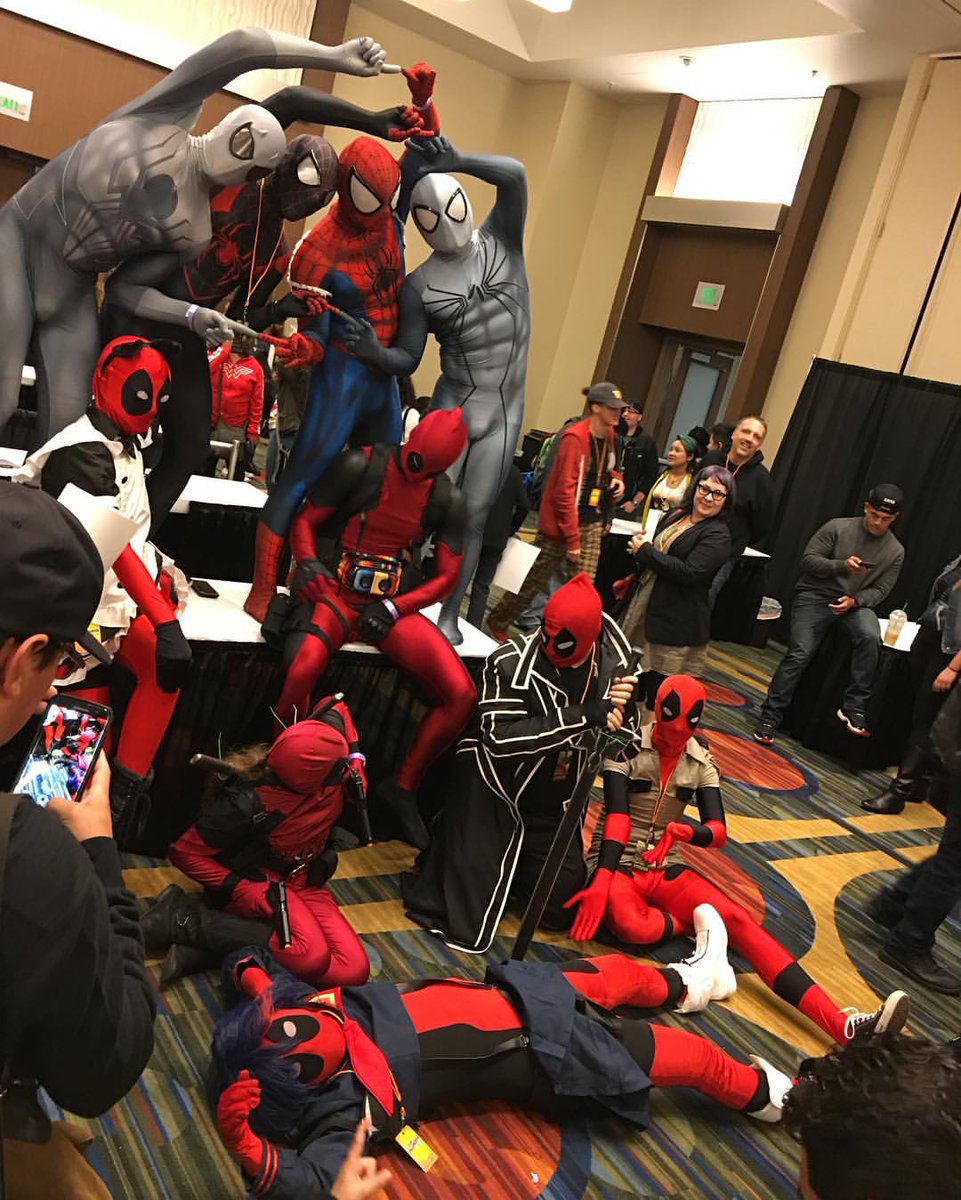 WadeDubyaWilson's tweet image. I shall sit upon my throne of spideypool