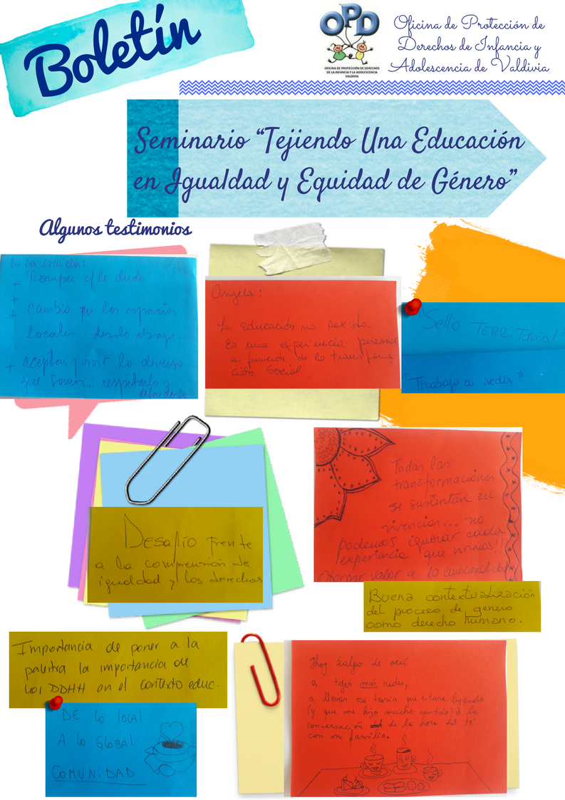 ValdiviaOpd's tweet photo. El 31 de Agosto, @ValdiviaOpd llevo a cabo el Seminario  "Tejiendo una Educación en Igualdad y Equidad de Género". https://t.co/TtUO5KUL81