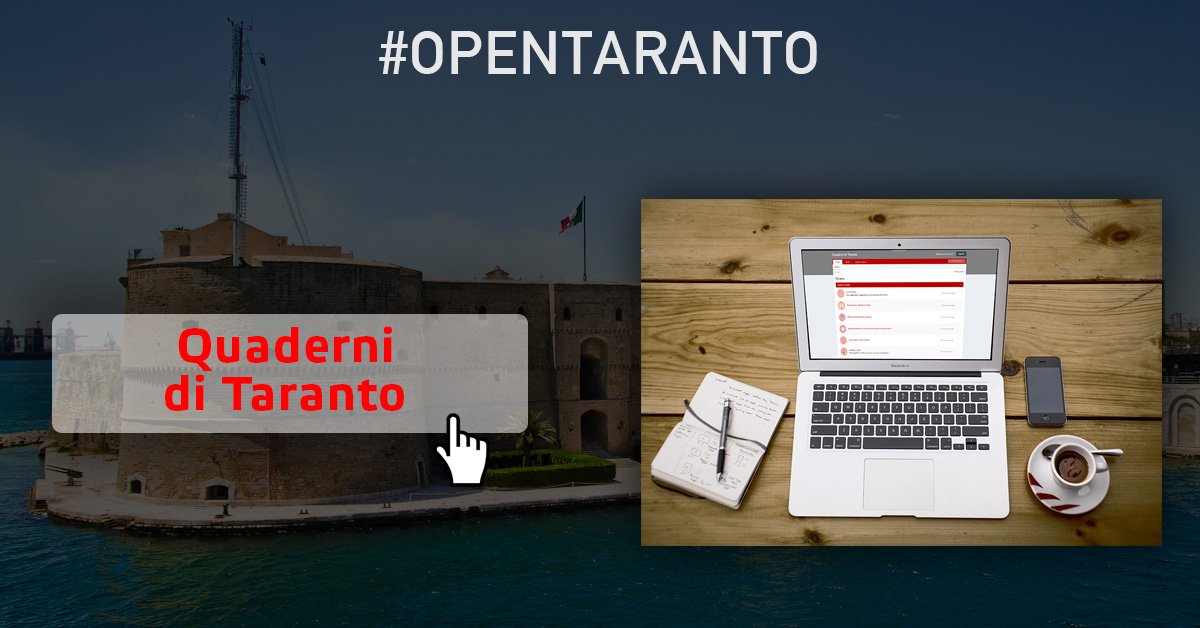 OpenTaranto's tweet photo. Condividi idee e opinioni sul forum #QuaderniDiTaranto: registrati per partecipare! https://t.co/Dp5yqiuLrM https://t.co/q1PUSUpunW