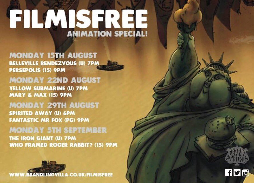 brandlingvilla's tweet photo. It's wor final Animation Special tonight. Iron Giant at 7pm followed by Who Framed Roger Rabbit at 9pm. #filmisfree https://t.co/ZILu5B34uU