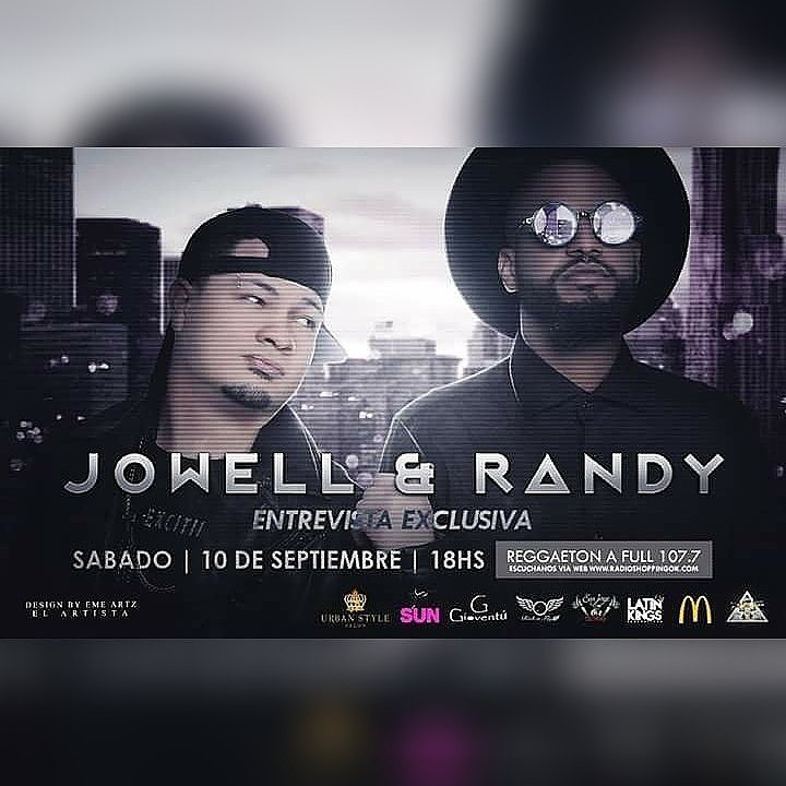 Sábado 10/9 a las 18hs entrevista exclusiva al mejor dúo del genero <a href="/jowell1/">Jowell</a> y <a href="/Randynotaloca/">Randy Ortiz official</a> por @RADIORAF_1077 📻