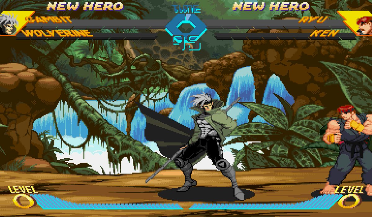 CPS2Evolved's tweet image. The X-Men characters are done. You can also catch a glimpse of the partially re-colored interface! #xmen #xvsf