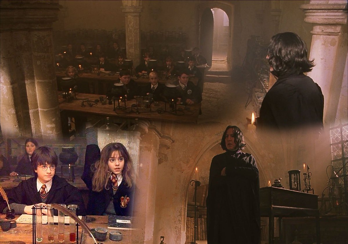 Tal día como hoy de 1991, Harry Potter tenía su primera clase de Pociones  con Snape. Gryffindor pierde 5 puntos., image size:1200x844