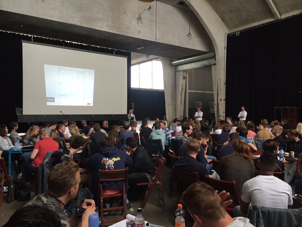 Dag 1 #Startupweek2016 afgesloten met aanscherpen van bedrijfsidee. #sbrmhan #Hannl