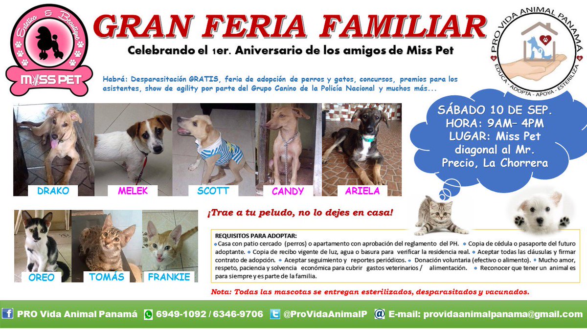 Feria Familiar en Miss Pet diagonal al Mr. Precio, después del Hospital Nicolás A. Solano, La Chorrera. RT :)