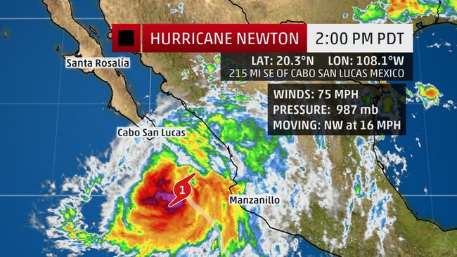 Newton is now a hurricane as it approaches Cabo San Lucas and Baja