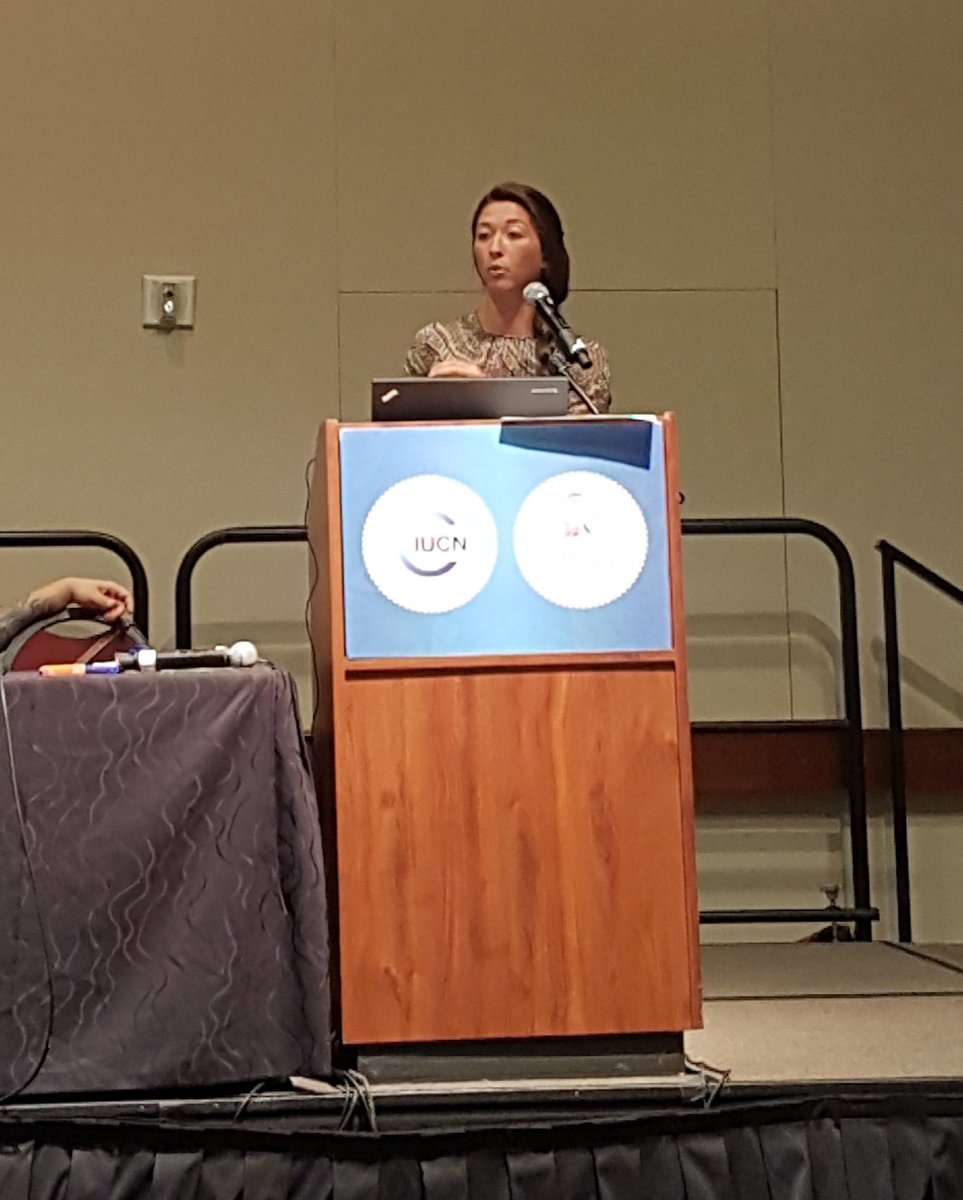 Director (we like to call her Chief Storyteller) of <a href="/CoalitionWILD/">CoalitionWILD</a> opening the session. #IUCNCongress #IUCNTeam