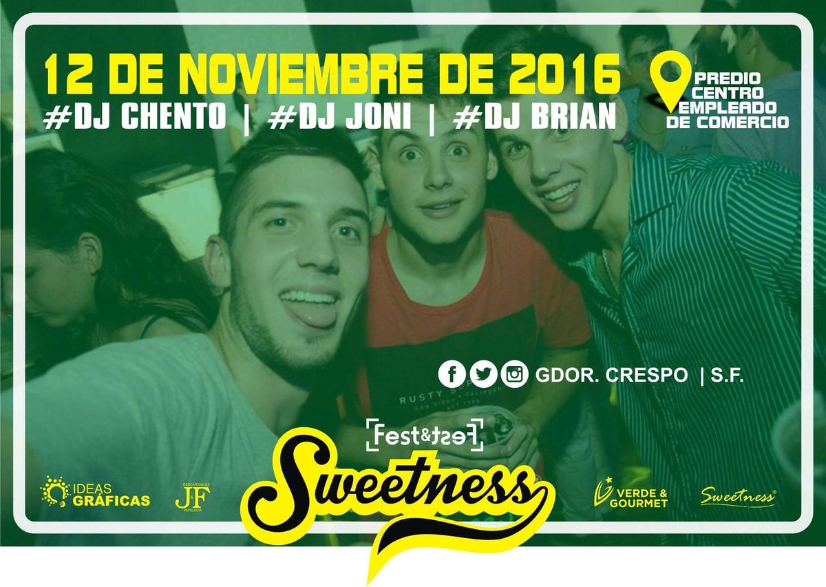 SweetnessBarras's tweet image. 12|11|16 ❤Sweetness❤[Fest &amp;amp; Fest]

#3Djs ➡#DjChento➡ #DjJhony➡ #DjBrian 

▶Vuelve la Magia, Vuelve la Sweetness◀