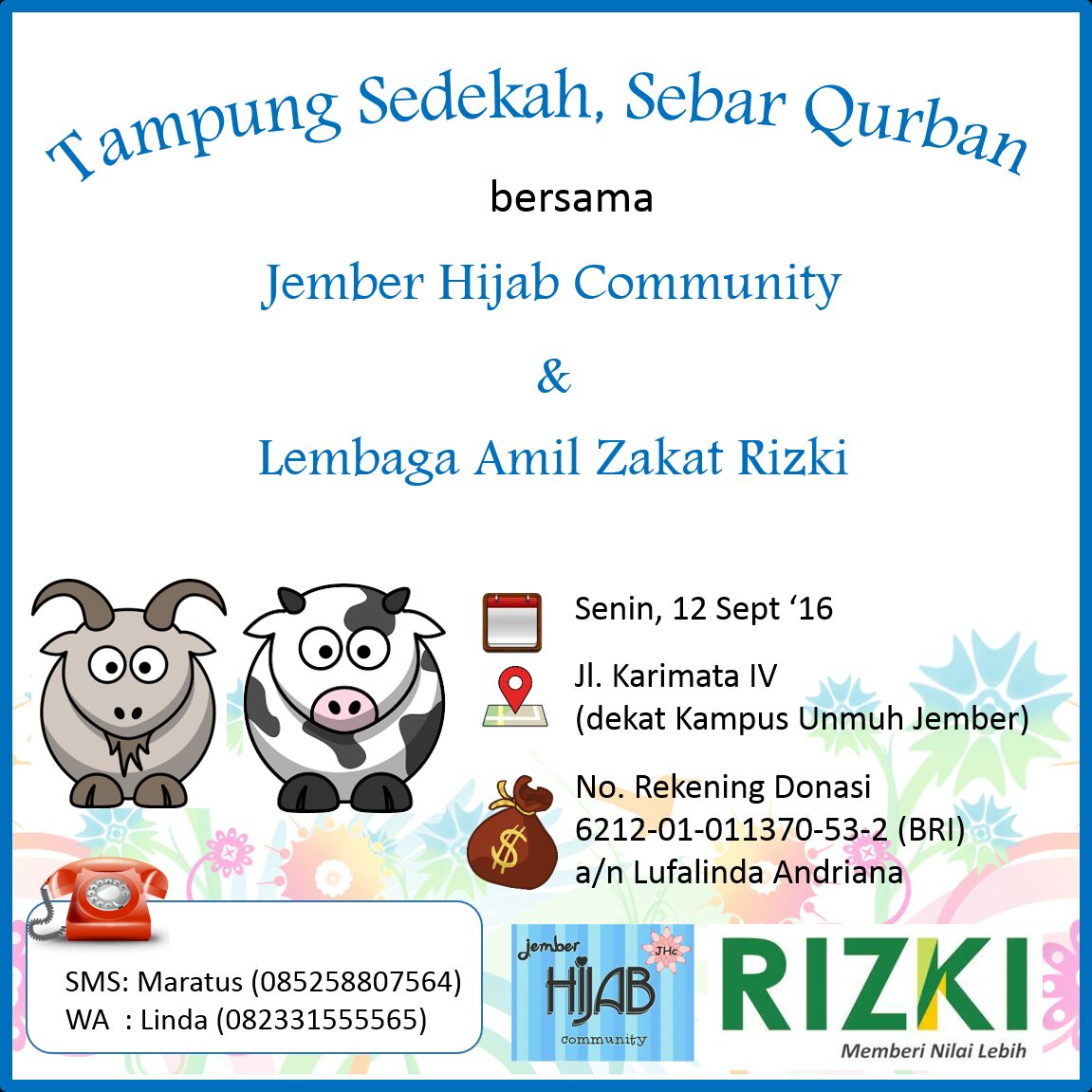 Tampung Sedekah, sebar qurban yukkk ukhti :D