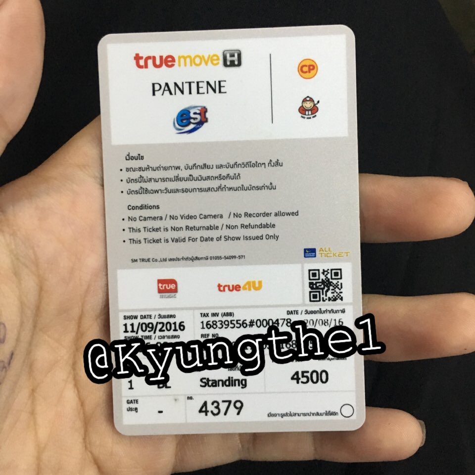 kyungthe1's tweet photo. ขายครับ 9,000 ติดขึ้นดอย รอบวันอาทิตย์ #EXOrDIUMinBKKขายบัตร https://t.co/vQWsjZzRC2