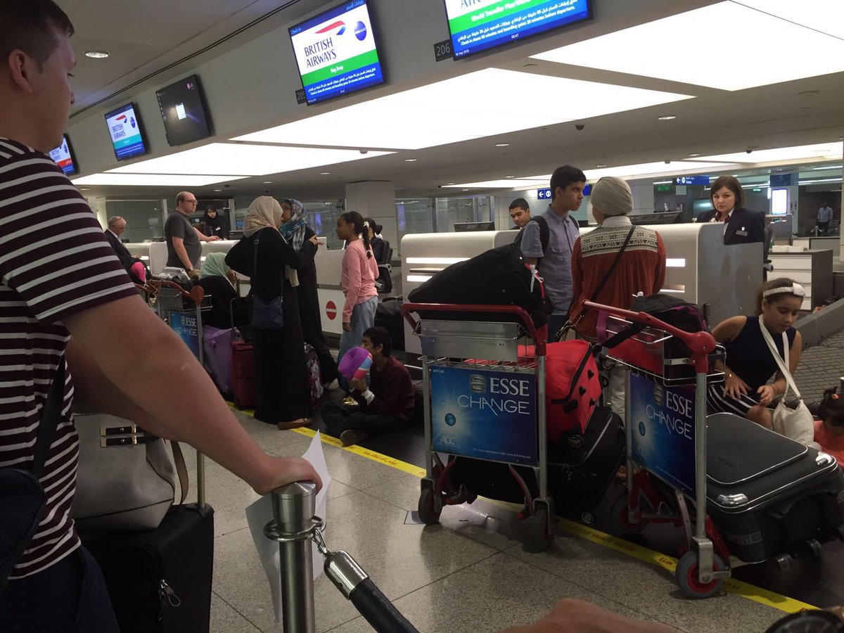 therealshail's tweet photo. Really unhappy with @British_Airways "The system is down" &amp; can't checkin! Not encouraging before flying home #ba https://t.co/tH0czrduov