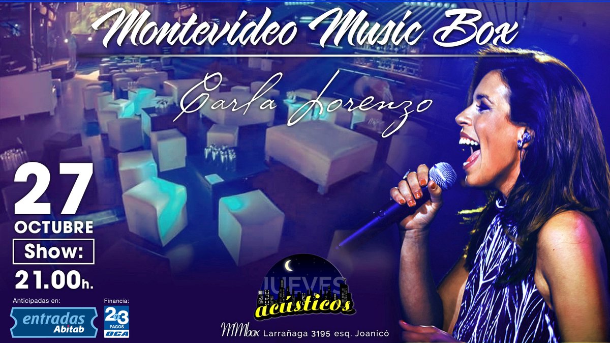 tanoabadie's tweet photo. ATENCIÓN: Confirmado!!! Los esperamos a todos!! @carlalorenzo @joseredondock y #EduardoMartínez en @MMusicBox https://t.co/Gse5EMByGq