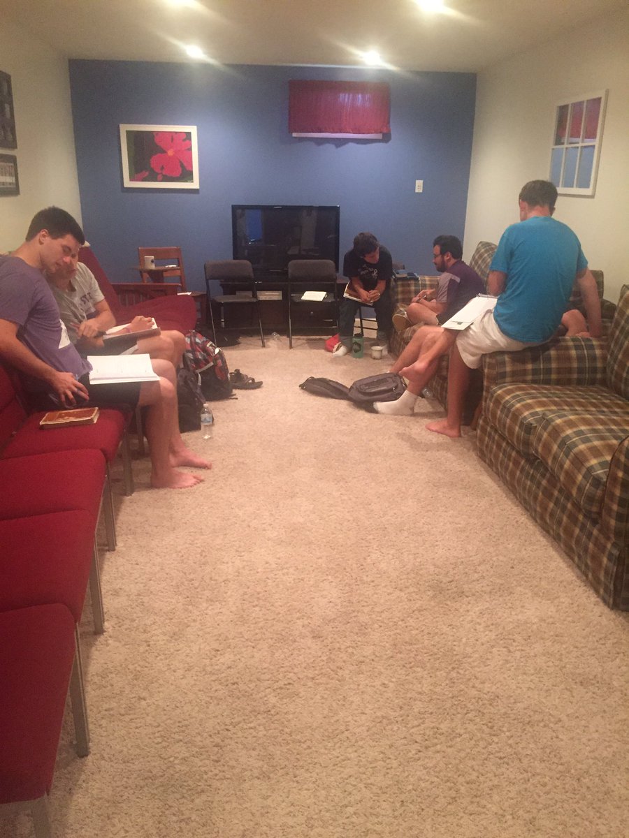 navigators_ksu's tweet photo. Digging into Bible study with these freshmen community group leaders! These men are awesome #kstatenavs https://t.co/uyI8BFjIDl