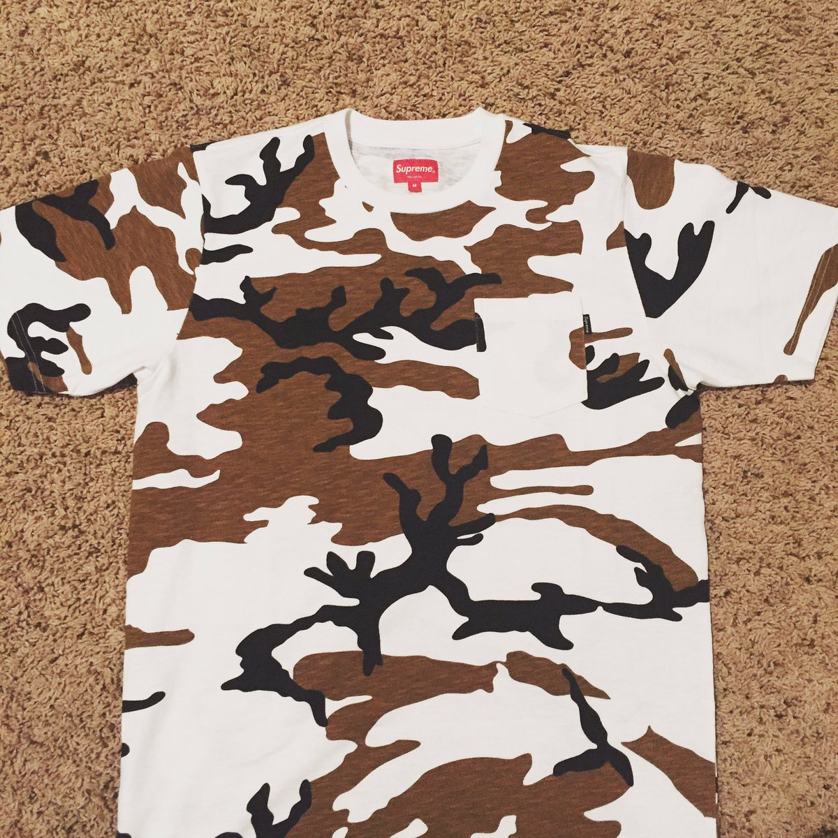supreme camo pocket tee