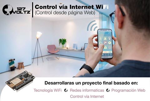 Voltz127's tweet photo. ¿Te gustaría controlar tus proyectos vía Internet usando la tecnología Wi-Fi?
Inicio 17 ó 18 de Septiembre
#127voltz https://t.co/2TMmtVmL3Z