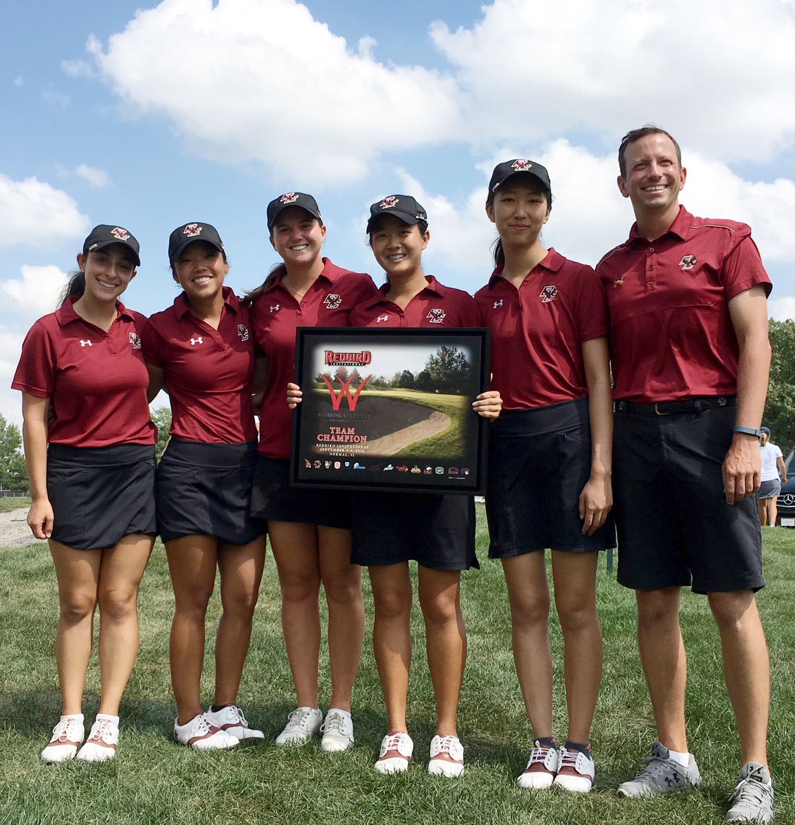 Golf_BC's tweet photo. Women fire 306-291-293 to win #Redbird16 Thanks @ISUwGolf for a 1st class event! #BCEagles #EvertoExcel #ACCwgolf https://t.co/AiUJqvDOIn