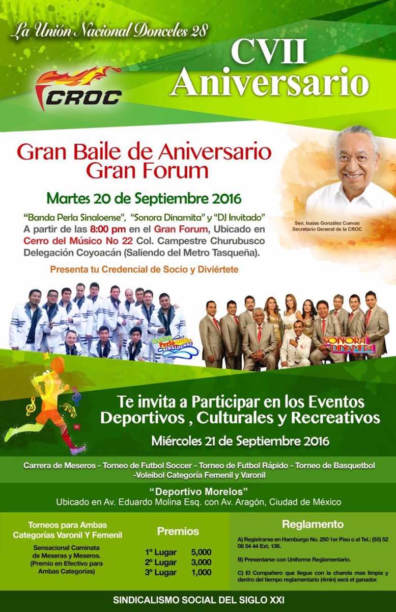 CROC_Nacional's tweet photo. ¡En la CROC estamos de manteles largos! Celebramos el CVII Aniversario de la Unión Nacional Gastronómica https://t.co/dTn7zcLGlV