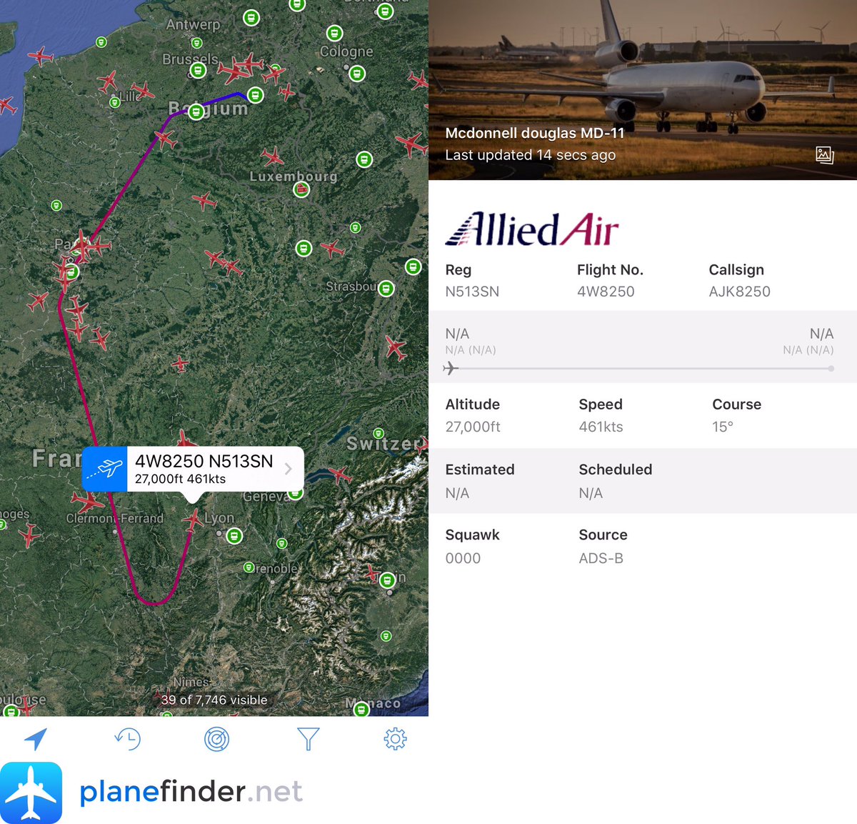 NikPhillips666's tweet photo. LIVE: Western Global #4W8250 has declared an emergency and diverting #airlivenet via @planefinder https://t.co/4aXlFbBCd3