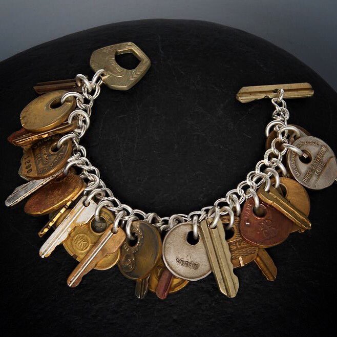 Dad's old keys made into jewelry. See this &amp; more at Art Paired in Memphis on 9/17 &amp; 9/18. artpaired.com