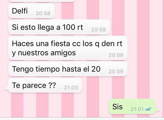 valencinti2002's tweet photo. Bue ahora si
Tds los q den RT estan invitados a la fiesta 
Dale q un rt no cuesta nadaaa https://t.co/s8uQjIaSKZ