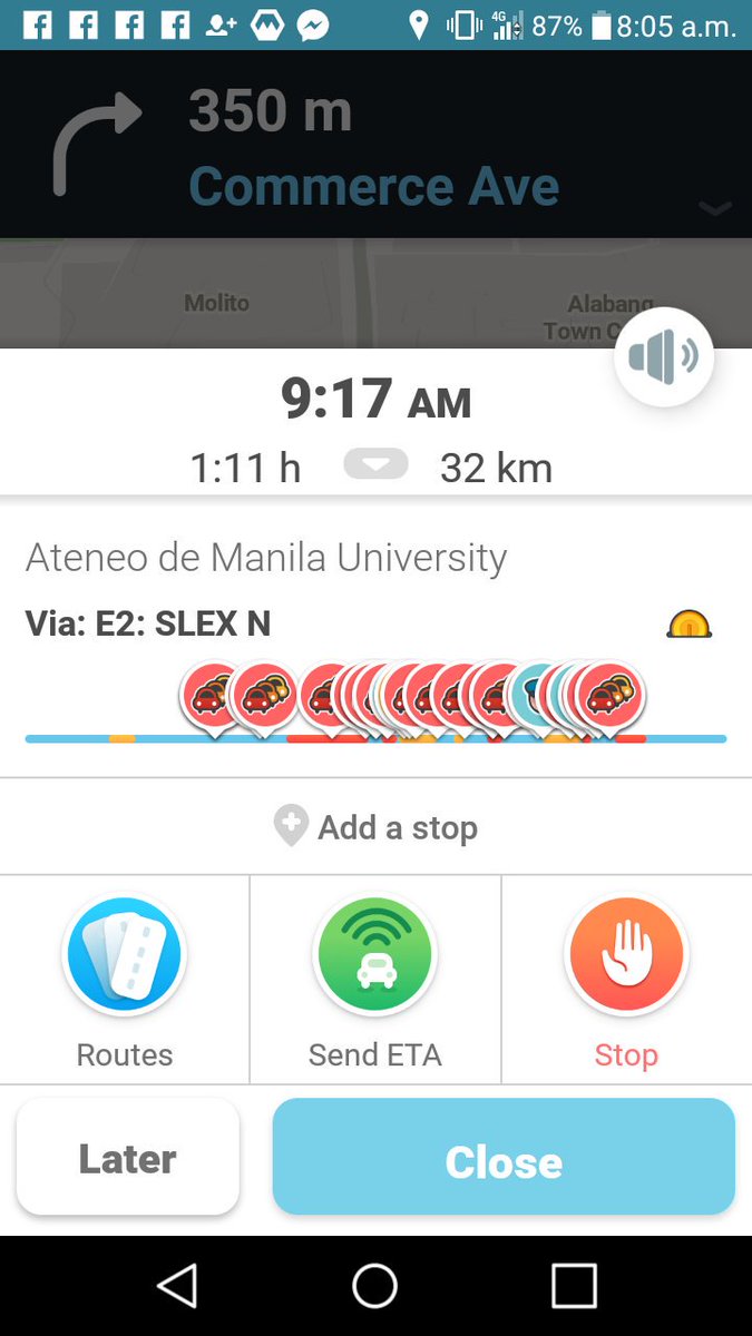Gosecsy's tweet photo. The adventure begins. You better be right Waze. 1 hr 11 mins AIN'T BAD #TiwalaKayWaze #GUIDONReqs https://t.co/aMKwKSd00a