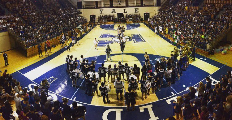 YaleWBasketball's tweet photo. Yale Up at Payne Whitney Gymnasium! #BulldogNation 🐶 https://t.co/22UYeb9mxJ