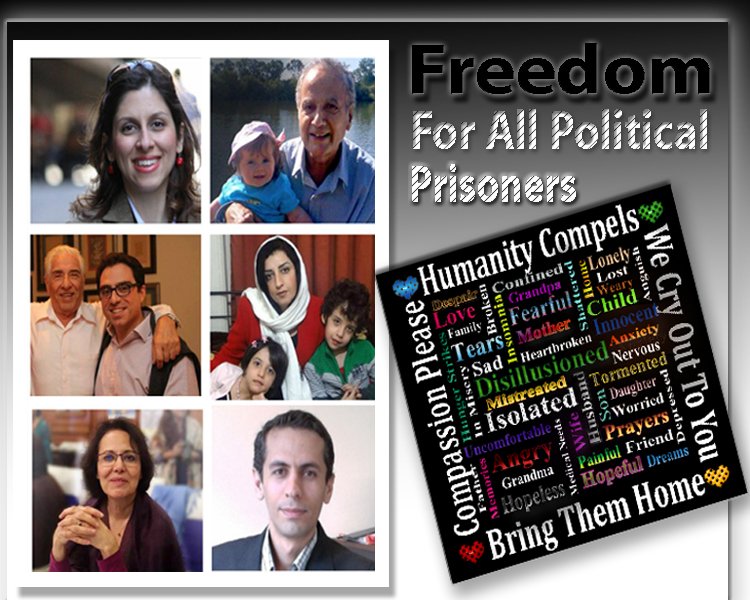 RT #FreeGrandpaKamal #FreeNazanin #FreeTheNamazis #FreeAllPoliticalPrisoners
 #TrappedInIran #FreeNarges #FreeHoma