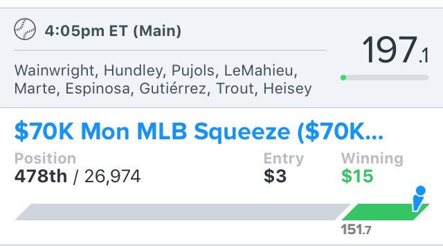 Rotojerks's tweet photo. Pro Acct doing work ๐ฐ๐ฐ๐ต๐ต๐ฐ๐ฐ #dfsadvice #dfslineup #recentsuccess #jerkmachine #beAjerk https://t.co/pIfMj6R8NM