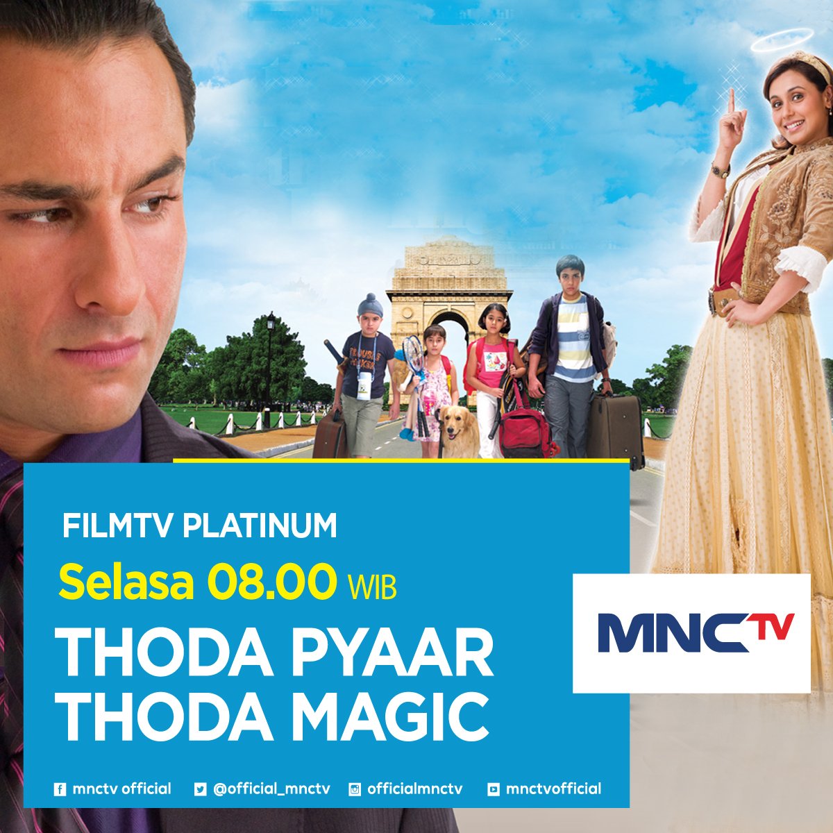 Official_MNCTV's tweet photo. Jangan Lewatkn Keseruan #Rani #Saif @Ameesha_Patel & @chintskap #ThodaPyarThodaMagic SESAAT LAGI!
@Bollywood_Jogja https://t.co/8CbOaEhxCR